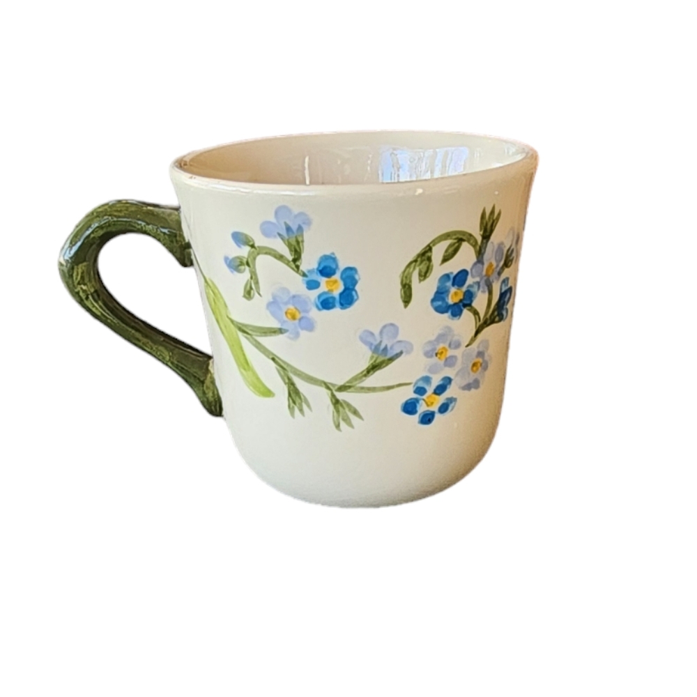 Vintage Franciscan Forget Me Not Embossed Coffee Tea Cup 8 oz. cream